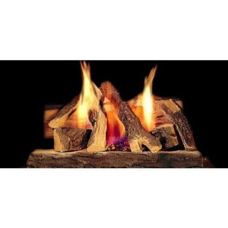 Majestic 30" Campfire Fiber Gas Log Set with Stainless Steel Burner and Hearth Kit