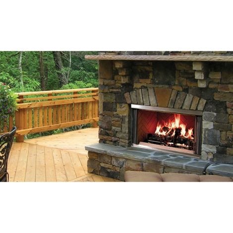 Majestic 36" Montana Outdoor Stainless Steel Wood Fireplace