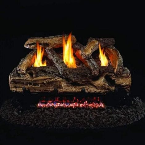 Real Fyre 24" Split Oak Vent Free Gas Log Set (Compatible with G9 Burner Only)