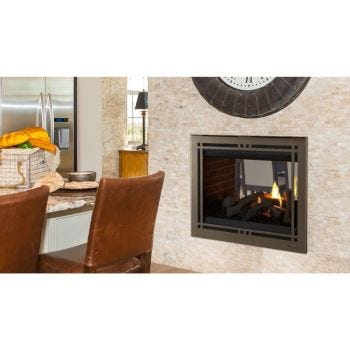 Majestic 36" Pearl II See-Through Direct Vent Gas Fireplace with IntelliFire Touch Ignition System